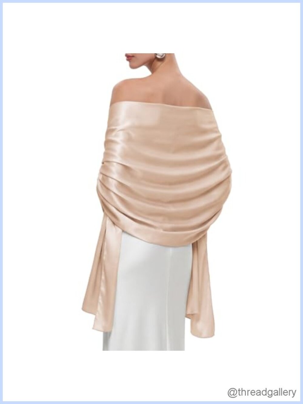 Satin Shawl Wrap Lightweight Evening Wedding Bridesmaid Cover Up Scarf